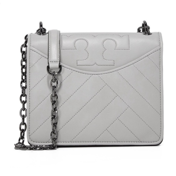 Tory Burch Handbags - Tory Burch Alexa Gray Chain Shoulder Bag